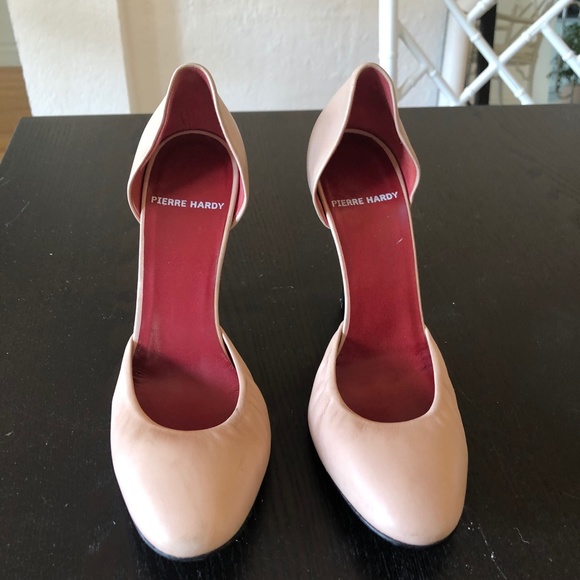 Pierre Hardy Shoes - Pierre Hardy Blush Pink Leather d'Orsay Heels
